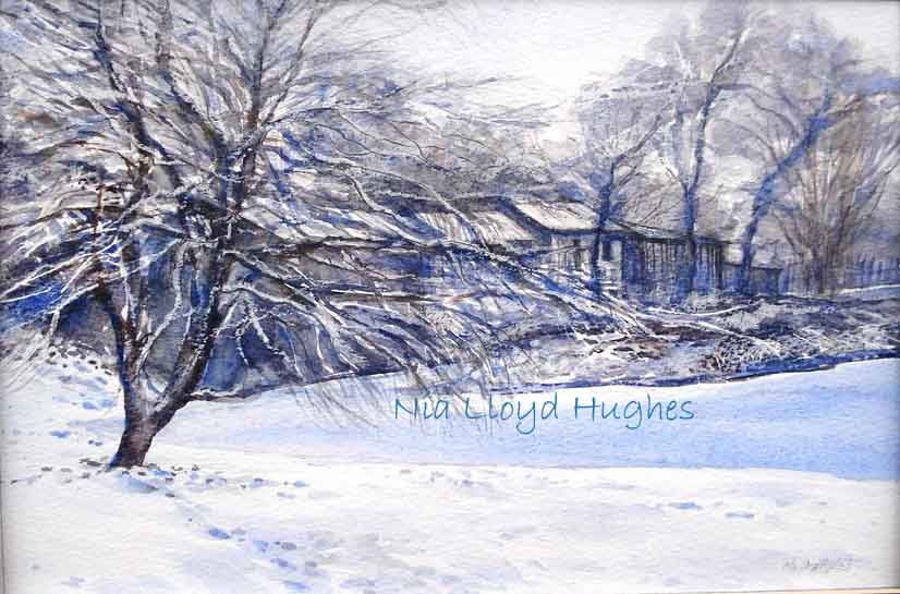 Winter Sheds		Watercolour	Framed      54cm * 42cm	   Sold